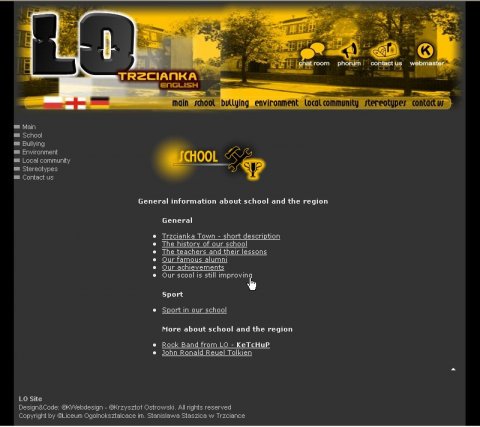 Layout oraz kod dla engliceum.trzcianka.com.pl (również prowadzenie)